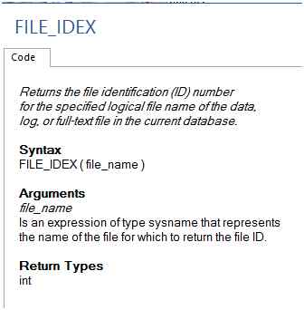 FILE IDEX